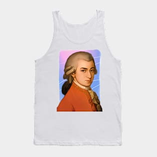 Classical composer Wolfgang Amadeus Mozart illustration Tank Top